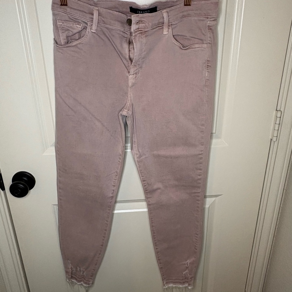 J Brand Light Pink Ankle Jeans